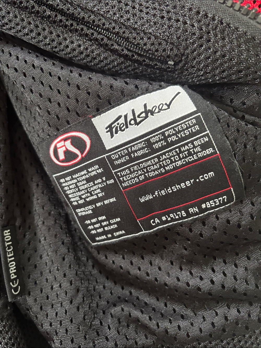 Men's Black and Red Performance Mesh Riding Jacket - Picture 7 of 11